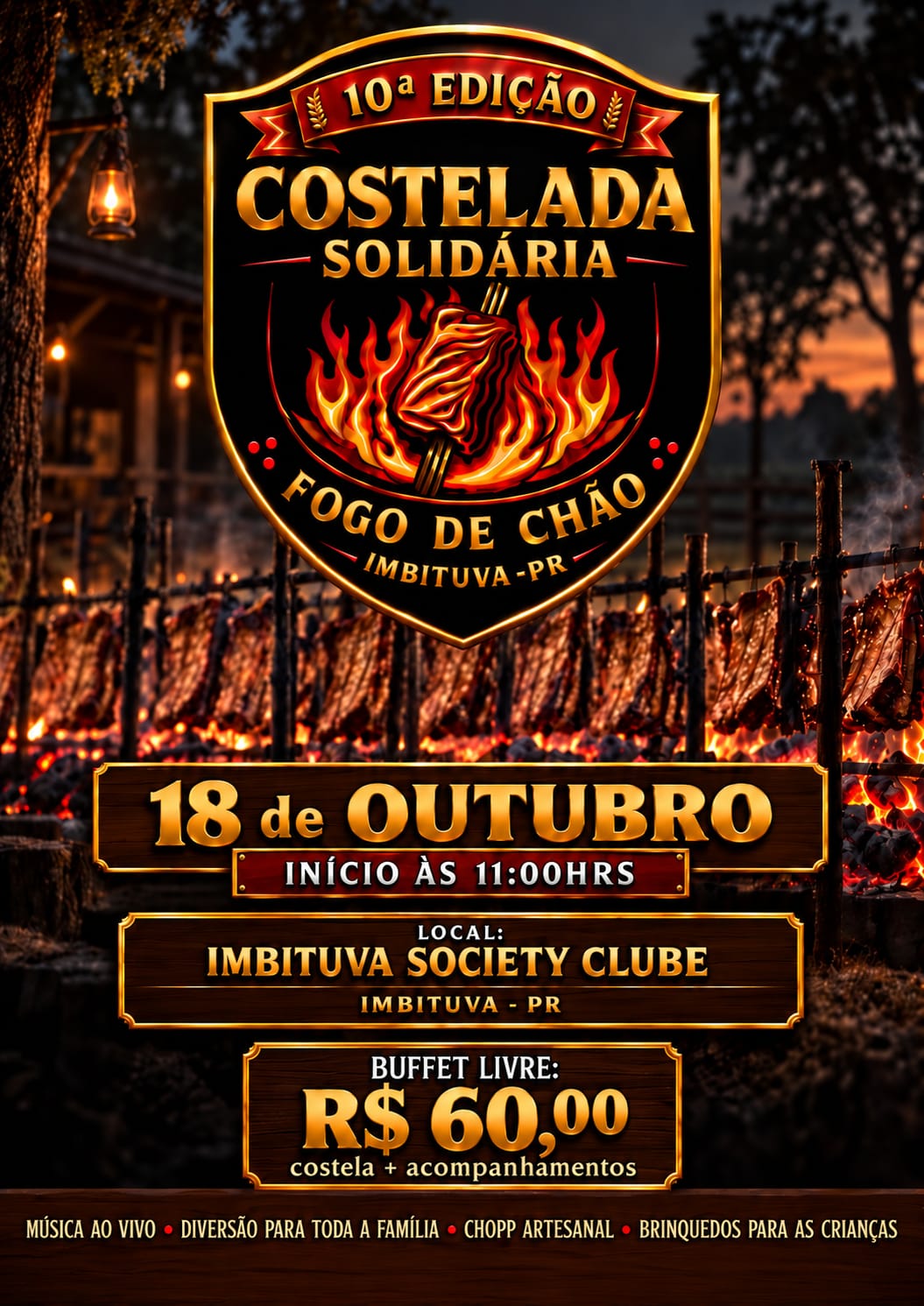 Banner 10ª Edição - Costelada Solidária