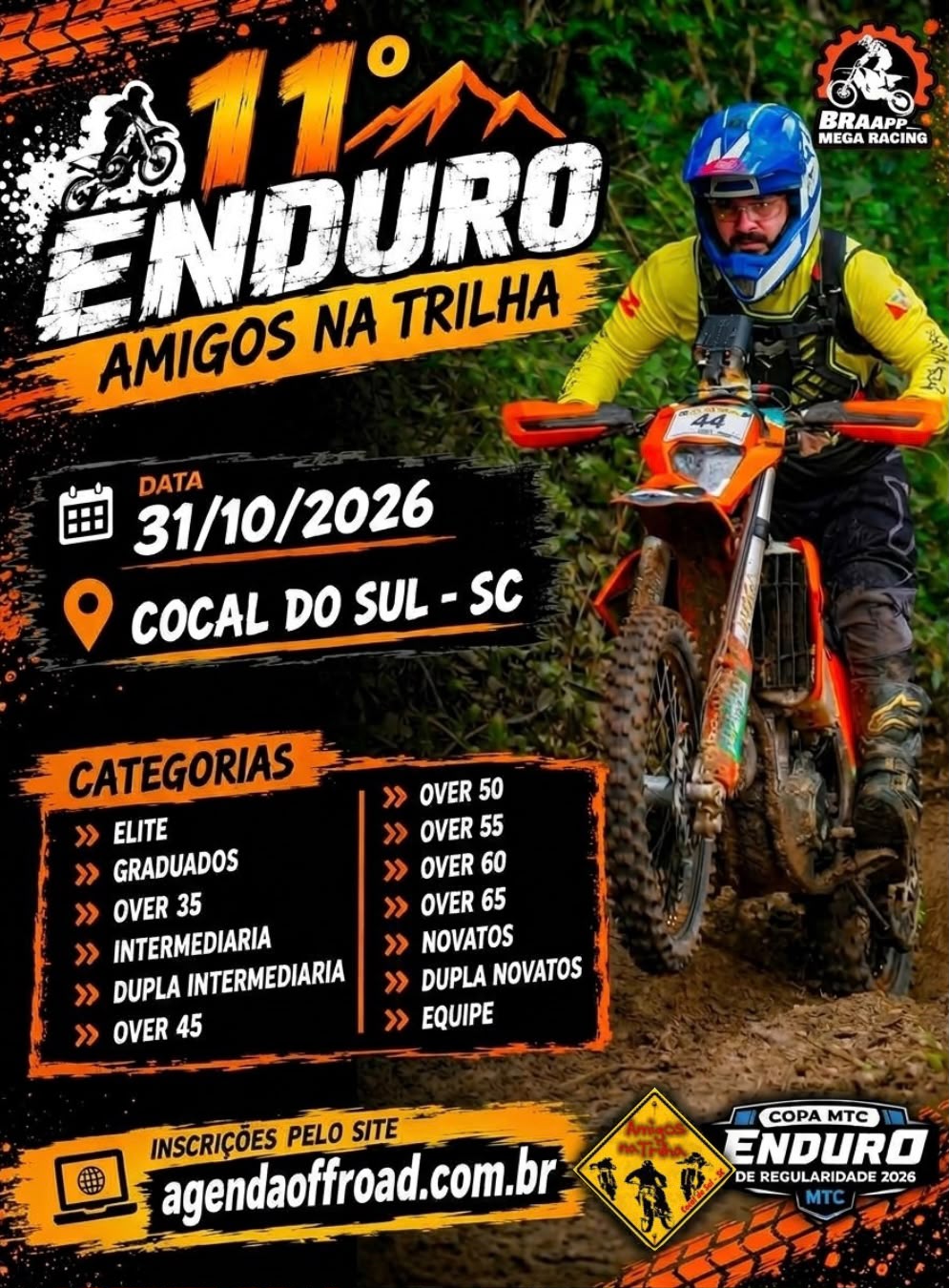 Banner 11º Enduro Amigos Na Trilha