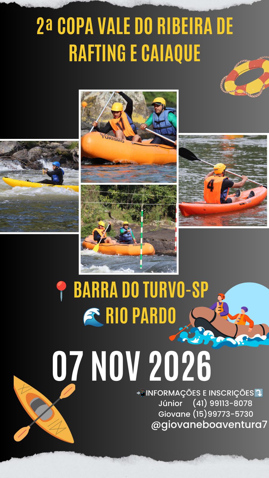 Banner  2ª Copa Vale do Ribeira de Rafting e Caiaque