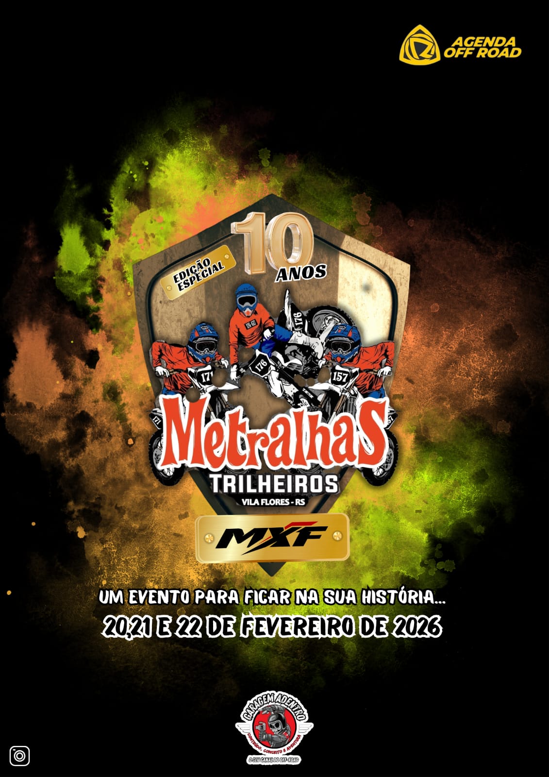 Banner Sexta Feira - Metralhas Trilheiros - 10 Anos