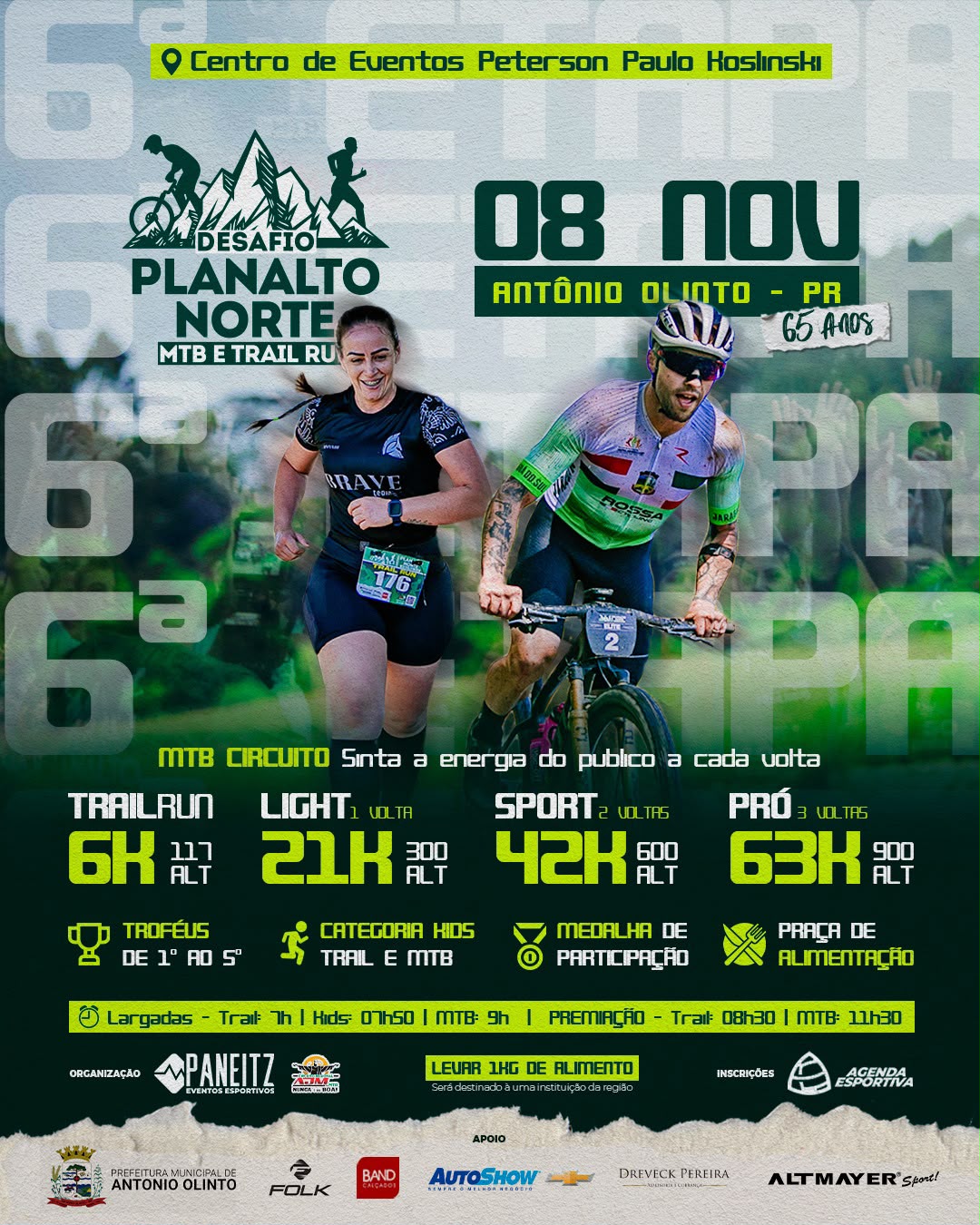Banner 6ª Etapa Desafio Planalto Norte MTB 2026