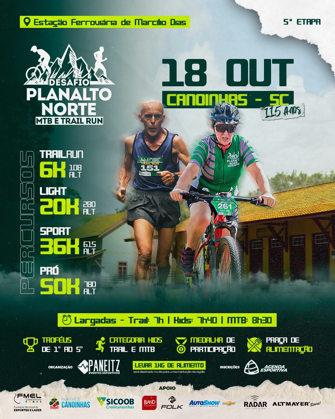 Banner Trail Run 6k - 5ª Etapa- Canoinhas - SC