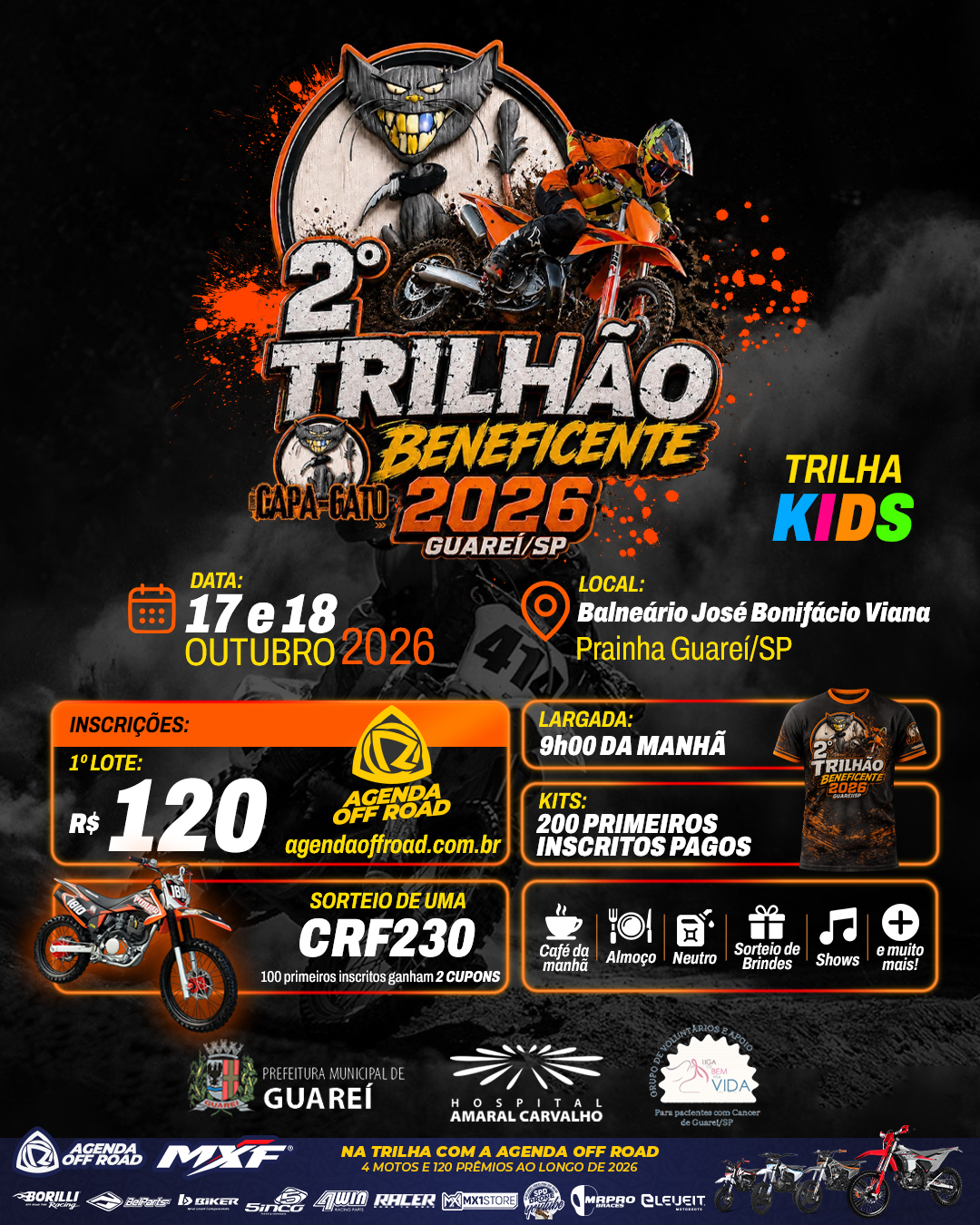 Banner 2º Trilhão Beneficente Guareí-SP